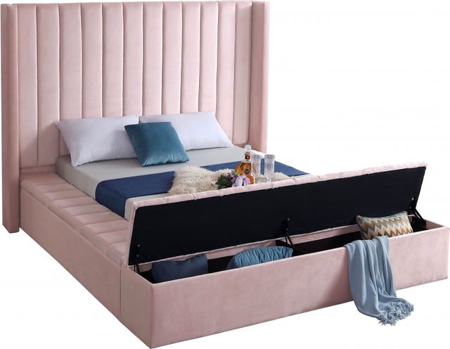 Meridian Furniture Kiki Pink King Bed-2