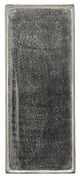 Currey & Company Boyles Antique Silver Side Table with Black Iron Frame -1