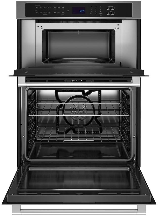 Maytag® 30” Fingerprint Resistant Stainless Steel Oven/Micro Combo Electric Wall Oven with EvenAir™ True Convection System-1