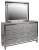 New Classic® Home Furnishings Valentino Silver Dresser and Mirror Set-0