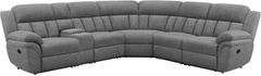 Coaster® Bahrain 6-Piece Charcoal Upholstered Motion Sectional