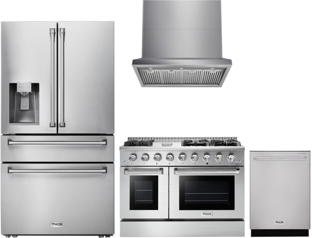 Thor Kitchen® 4 Piece Stainless Steel Kitchen Package-0