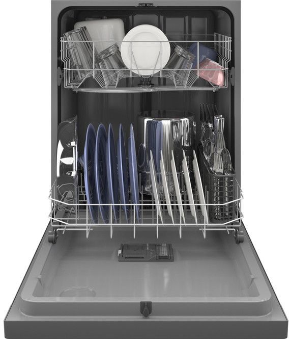 GE® 24" Stainless Steel Front Control Built In Dishwasher -2
