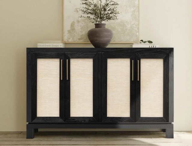 International Furniture Direct Solara Black Console-1