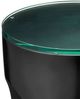 Currey & Company Lemy Clear Drinks Table with Black Base-2