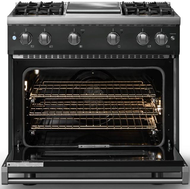 Viking® 5 Series 36" Antique Bronze Pro Style Gas (LP) Range with Polished Chrome Trim-1