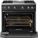 Viking® 5 Series 36" Antique Bronze Pro Style Gas (LP) Range with Polished Chrome Trim-1