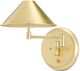 Currey & Company Seton Brushed Brass Swing-Arm Wall Sconce-2