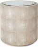 Century® Monarch Cream/Taupe Drum Table with Mirrored Top and Antique Gold Accents-0