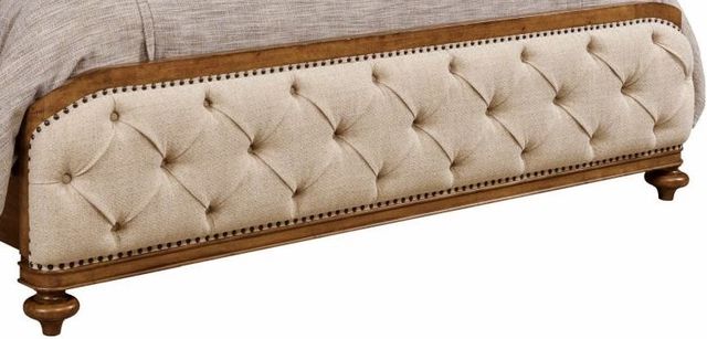 American Drew® Berkshire Glendale Beige/Warm Cognac Queen Upholstered Panel Bed-2
