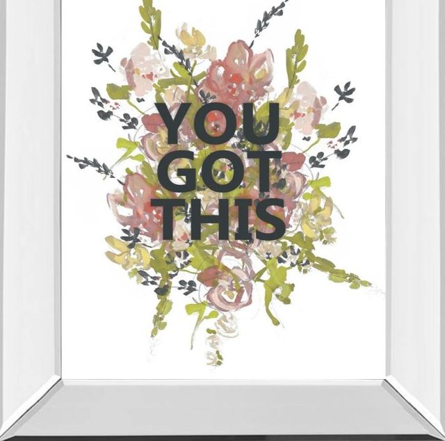 Classy Art Empower Flowers I by Jennifer Goldberger Mirror Framed Wall Art-1