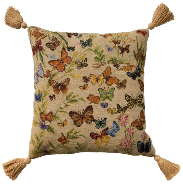 Nourison Home™ Mina Victory Vintage Pillow Beige 18"x18" Throw Pillow-0
