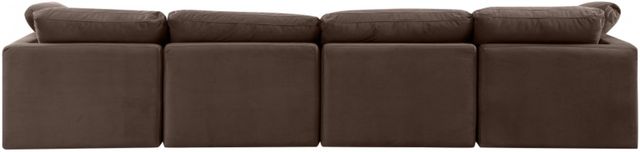 Meridian Furniture Indulge 4-Piece Brown Modular Velvet Sofa-2