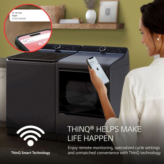 LG 7.3 Cu. Ft. Matte Black Electric Dryer-10