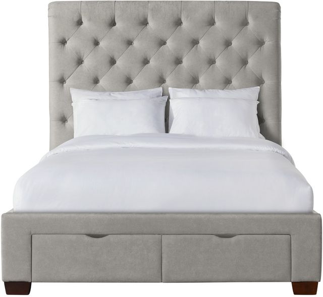 Elements International Waldorf Gray Queen Upholstered Storage Bed-3