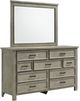 Elements International Sullivan Drift Gray Dresser and Mirror-0