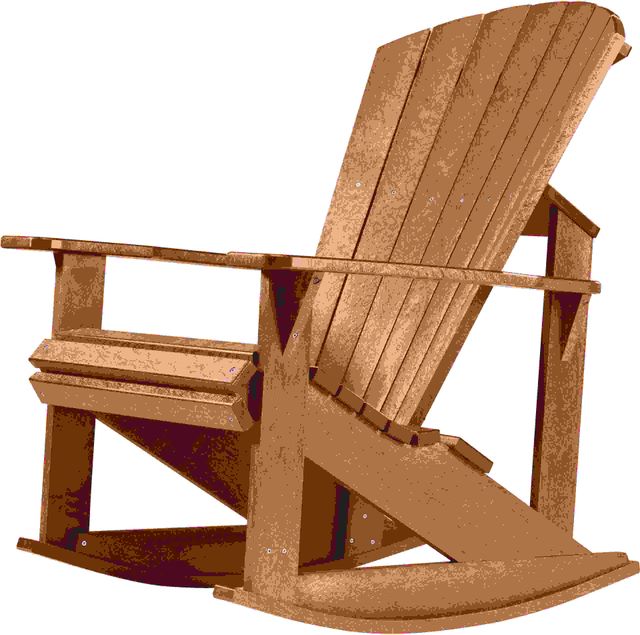 C.R. Plastic Generation Line Cedar Addy Rocker-1