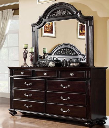 Furniture of America® Syracuse 5-Piece Dark Walnut Queen Bedroom Set-1