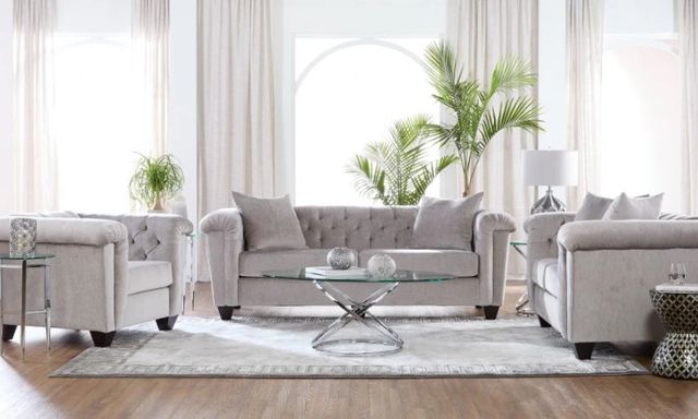 Hughes Furniture® 22900 Lush Silver Sofa-1