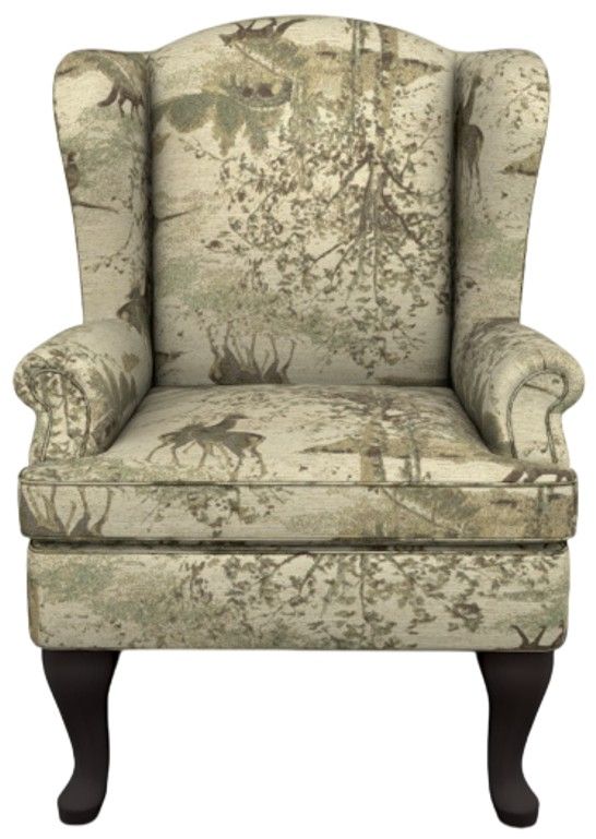 Best® Home Furnishings Customizable Sylvia 31'' Wing Back Chair with Espresso Legs-1