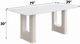 ACME Furniture Kalam White Ceramic Top Dining Table with Beige Base-2