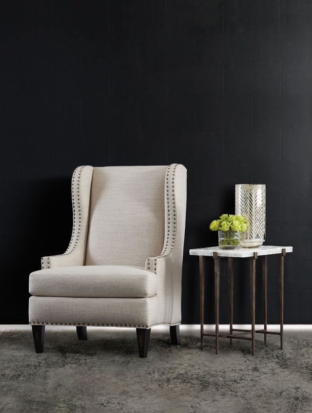Hooker® Furniture Melange Bellis White Accent Table with Bronze Base-1