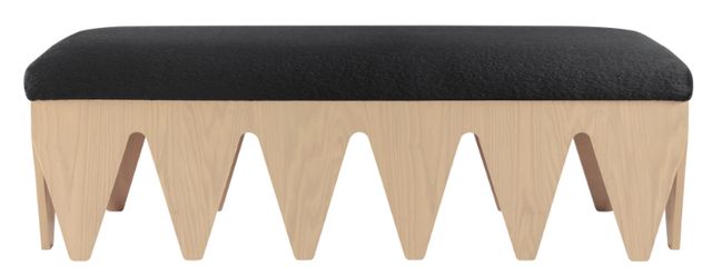 Meridian Furniture Altair Black/Natural 55" Upholstered Bench-1