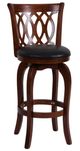 Homelegance® Shapel Black/Dark Cherry 19'' Swivel Pub Height Chair-0