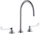 Elkay Chrome 8" Centerset Concealed Deck Laminar Flow Faucet with 8" Gooseneck Spout and 6" Wristblade Handles-0