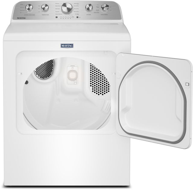 Maytag® 7 Cu. Ft. White Front Load Electric Dryer with Pet Pro Option-1