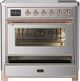 Ilve® Majestic III 36" Stainless Steel Pro Style Induction Range with Triple Glass Door and Copper Trim-3