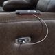 Signature Design by Ashley® Crossplex Smoke Power Reclining Console Loveseat with Adjustable Headrest-4