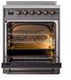 Ilve® Nostalgie II Series 30" Graphite Matte Pro Style Induction Range-2