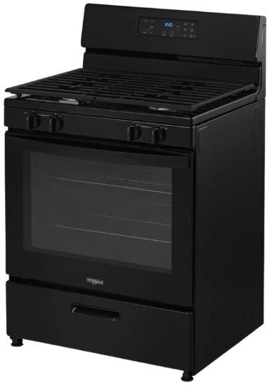 Whirlpool® 30" Black Freestanding Gas Range with Broiler Drawer-3