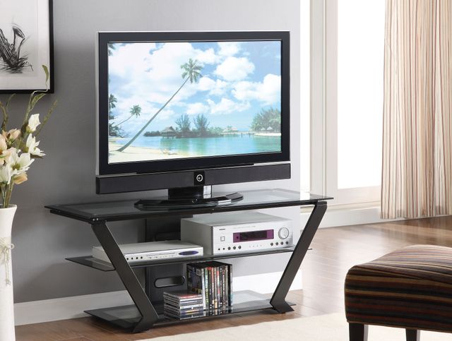 Coaster® Donlyn Black 2-Tier TV Console-1