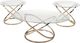 Brassex Inc. Rose Gold 3-Piece Coffee Table Set-0