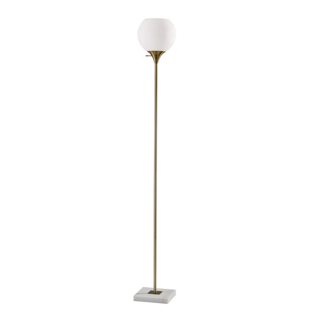 Adesso® Fiona Antique Brass Torchiere-0