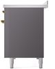 Ilve® Nostalgie II Series 48" Graphite Matte Pro Style Induction Range-4