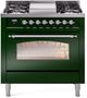Ilve® Nostalgie II Series 36" Emerald Green Pro Style Dual Fuel Range-0