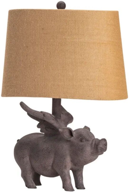 Crestview Collection Hogs Fly Gray Table Lamp-0