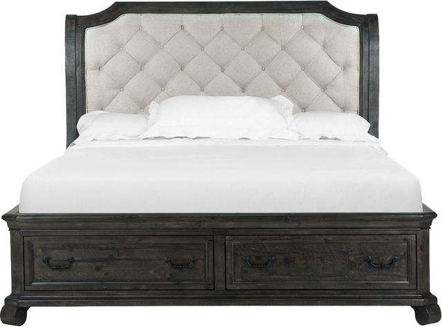 Magnussen Home® Bellamy Peppercorn California King Sleigh Storage Bed-3