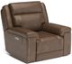 Flexsteel® Yuma Dark Walnut Power Recliner with Power Headrest-0