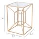 Zuo® Modern Canyon Clear Glass Side Table with Gold Frame-4