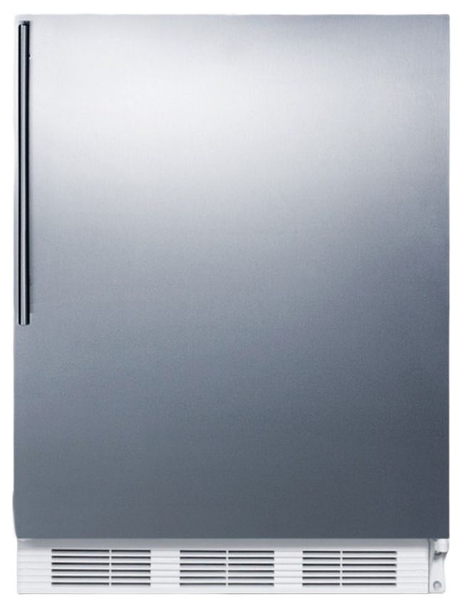 Summit® Peak24 Series 24" 5.8 Cu. Ft. Stainless Steel/White Compact Refrigerator-0