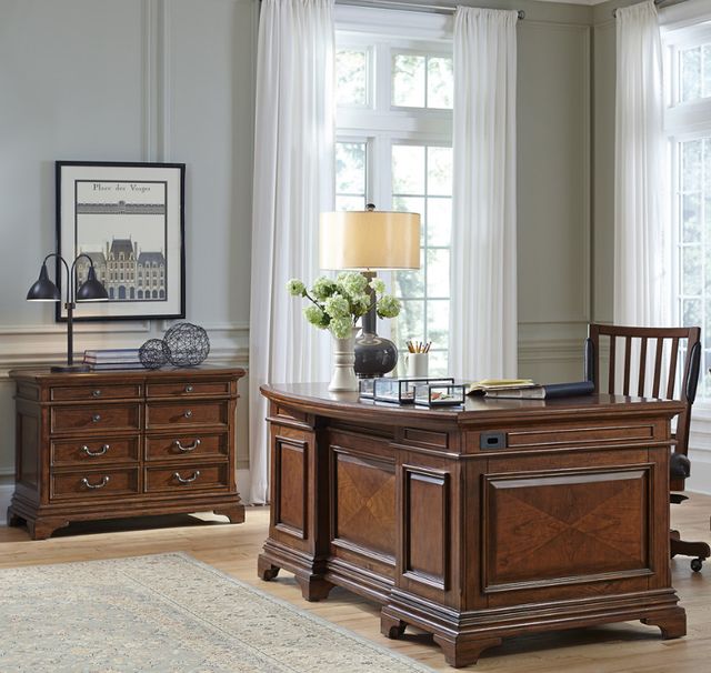 aspenhome® Hawthorne Brown Cherry Combo File Cabinet-1
