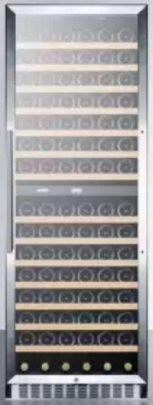 Summit® 24" Black/Stainless Steel Built-In Wine Cellar-1