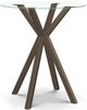 Amisco Customizable Asterisk Clear Glass Round Bar Table with Starburst Stand-0
