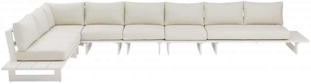 Meridian Furniture Maldives 6-Piece Cream Aluminum/Fabric Outdoor Modular Sectional-1