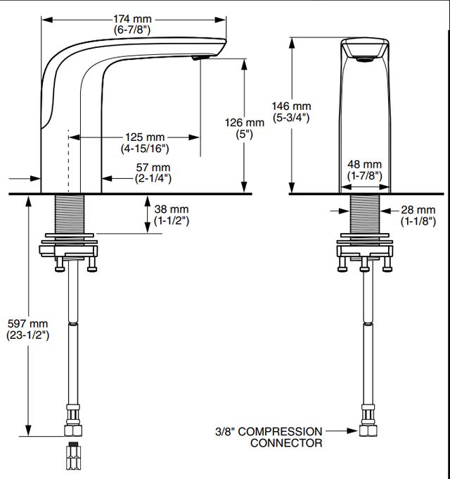 American Standard Selectronic® Polished Chrome NextGen Touchless Faucet, Battery-Powered-1