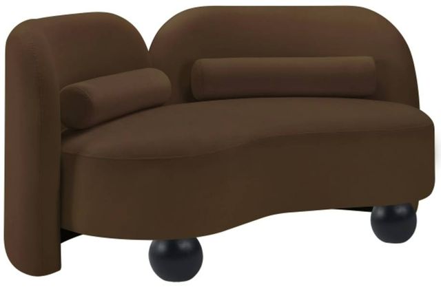 Meridian Furniture Daphne Brown 64" Velvet Loveseat-0